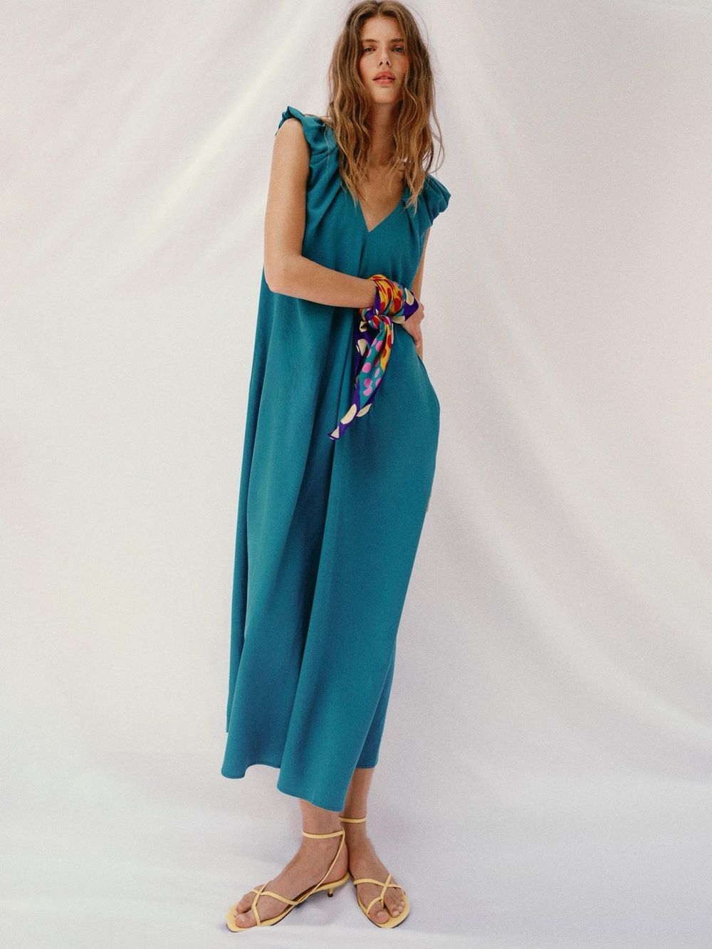 Zara Turquoise Maxi Dress NWT